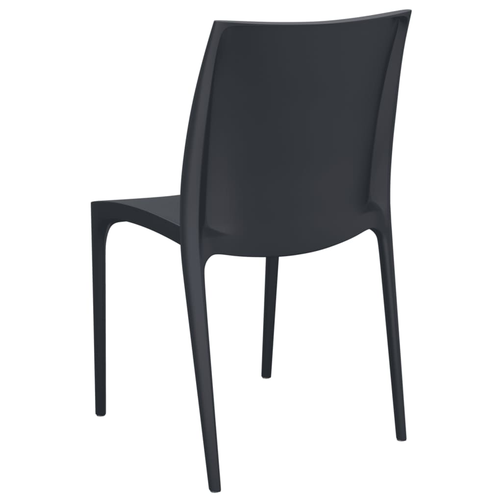 Chaises de jardin lot de 2 anthracite 50x46x80 cm polypropylène