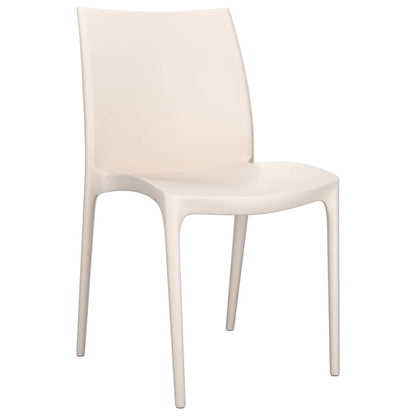 Chaises de jardin lot de 2 crème 50x46x80 cm polypropylène