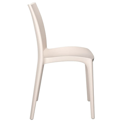 Chaises de jardin lot de 2 crème 50x46x80 cm polypropylène