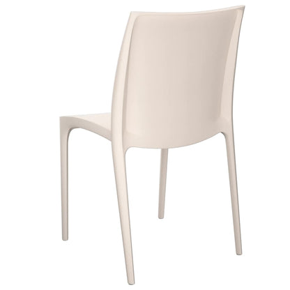 Chaises de jardin lot de 2 crème 50x46x80 cm polypropylène