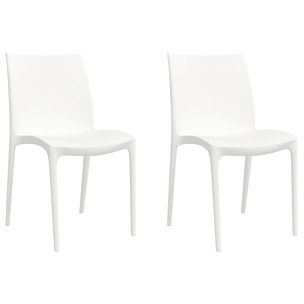 Chaises de jardin lot de 2 blanc 50x46x80 cm polypropylène