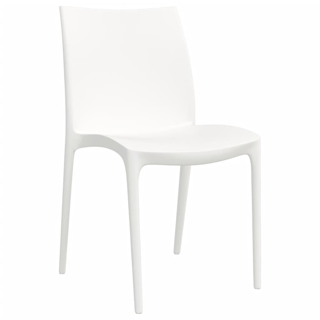 Chaises de jardin lot de 2 blanc 50x46x80 cm polypropylène