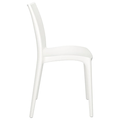 Chaises de jardin lot de 2 blanc 50x46x80 cm polypropylène