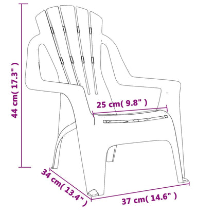 Chaises de jardin pour enfants lot de 2 rouge 37x34x44 cm PP