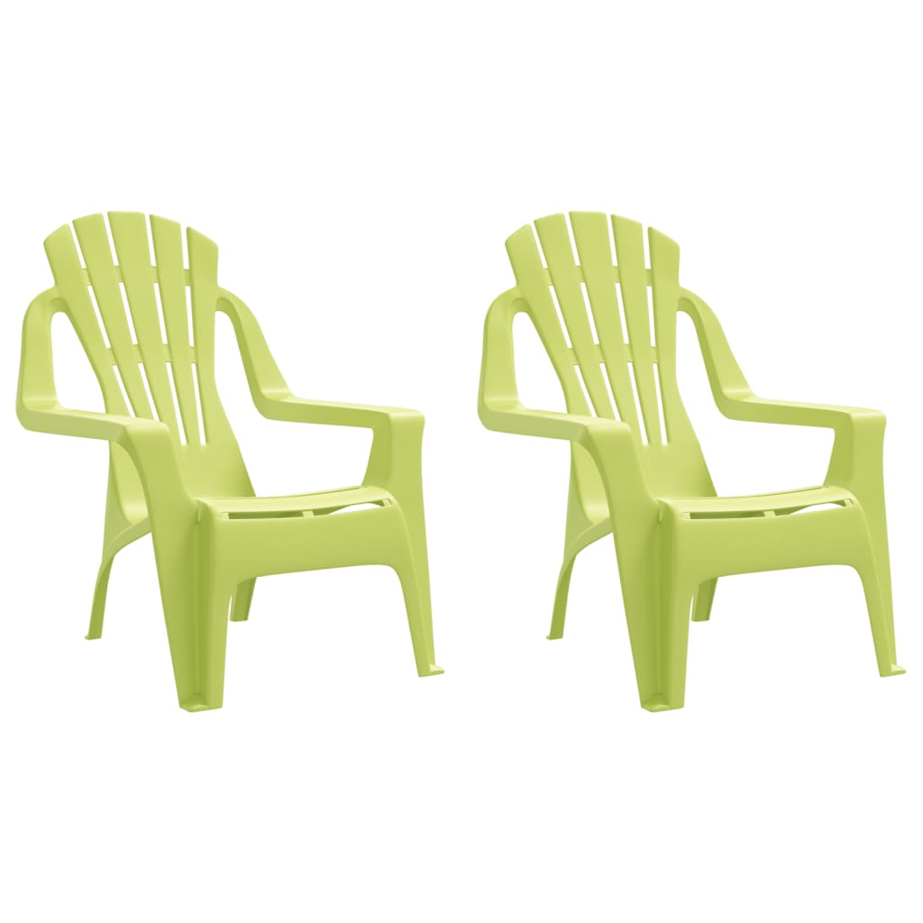 Chaises de jardin pour enfants lot de 2 vert 37x34x44 cm PP