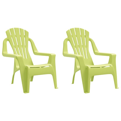 Chaises de jardin pour enfants lot de 2 vert 37x34x44 cm PP