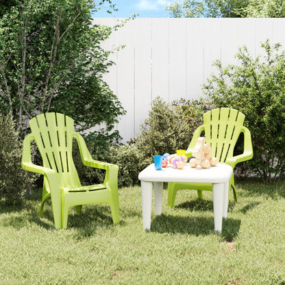 Chaises de jardin pour enfants lot de 2 vert 37x34x44 cm PP