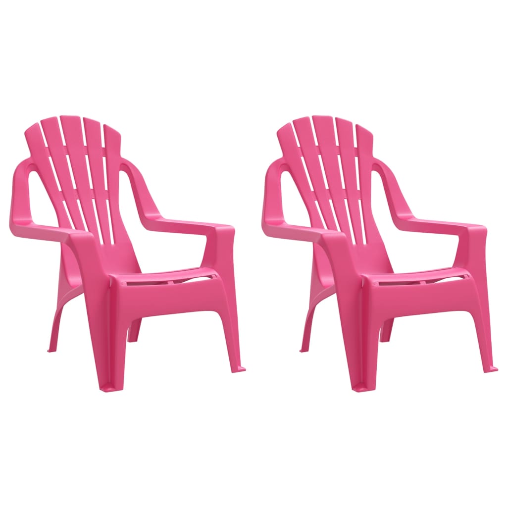 Chaises de jardin pour enfants lot de 2 rose 37x34x44 cm PP