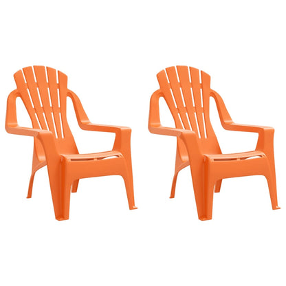 Chaises de jardin pour enfants lot de 2 orange 37x34x44 cm PP