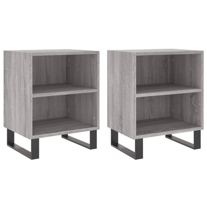 Tables de chevet 2 pcs sonoma gris 40x30x50cm bois d'ingénierie