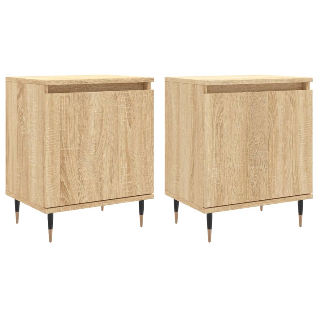 Tables de chevet 2pcs chêne sonoma 40x30x50cm bois d'ingénierie