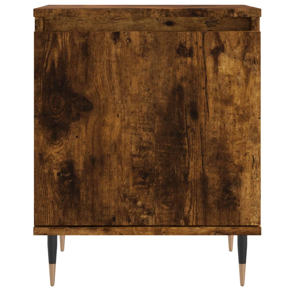 Table de chevet chêne fumé 40x30x50 cm bois d'ingénierie