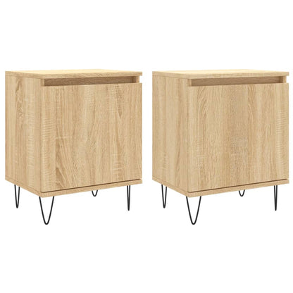 Tables de chevet 2pcs chêne sonoma 40x30x50cm bois d'ingénierie