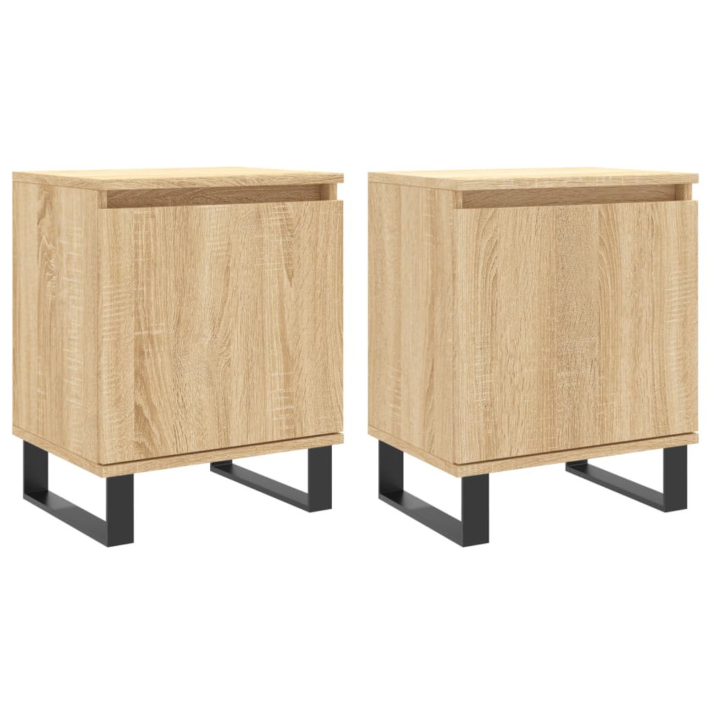 Tables de chevet 2pcs chêne sonoma 40x30x50cm bois d'ingénierie