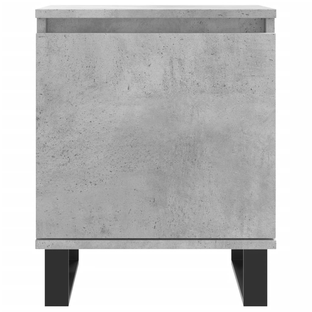 Table de chevet gris béton 40x30x50 cm bois d'ingénierie