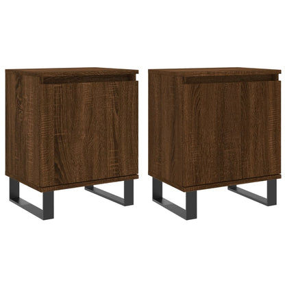 Tables de chevet 2pcs chêne marron 40x30x50cm bois d'ingénierie