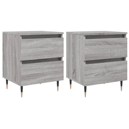 Tables de chevet 2 pcs sonoma gris 40x35x50 cm bois ingénierie