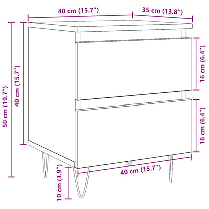 Table de chevet chêne sonoma 40x35x50 cm bois d’ingénierie