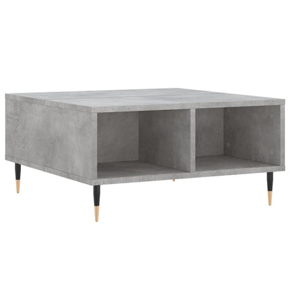 Table basse gris béton 60x60x30 cm bois d'ingénierie