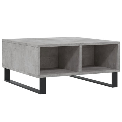 Table basse gris béton 60x60x30 cm bois d'ingénierie