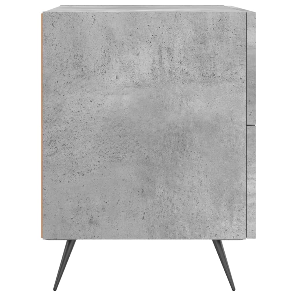 Table de chevet gris béton 40x35x47,5 cm bois d’ingénierie