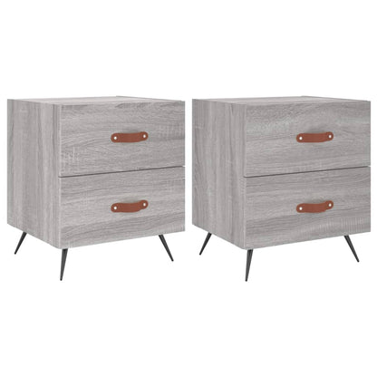 Tables de chevet 2 pcs sonoma gris 40x35x47,5 cm