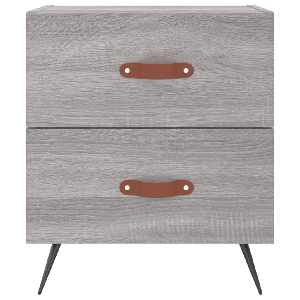 Tables de chevet 2 pcs sonoma gris 40x35x47,5 cm