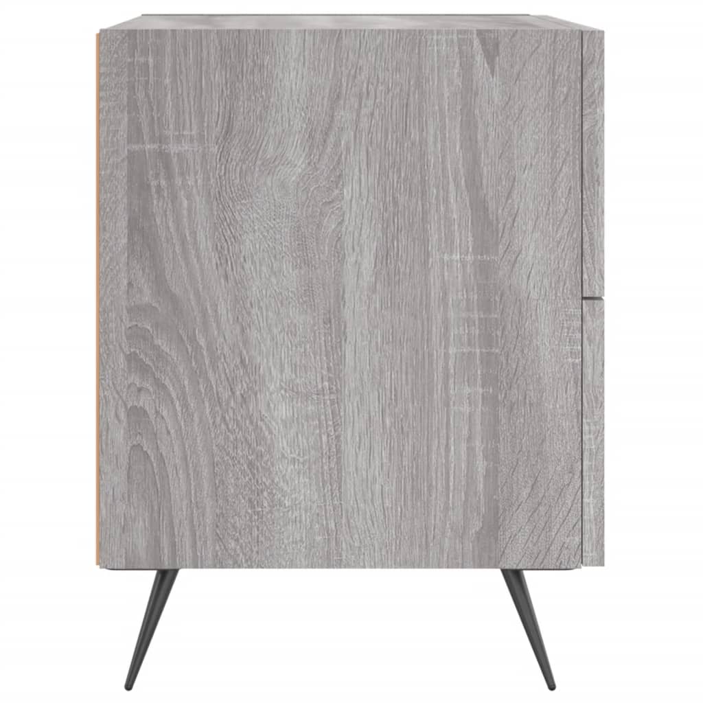 Tables de chevet 2 pcs sonoma gris 40x35x47,5 cm