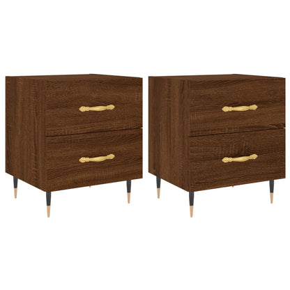 Tables de chevet 2 pcs chêne marron 40x35x47,5 cm