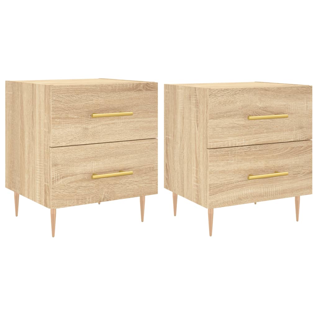 Tables de chevet 2 pcs chêne sonoma 40x35x47,5 cm