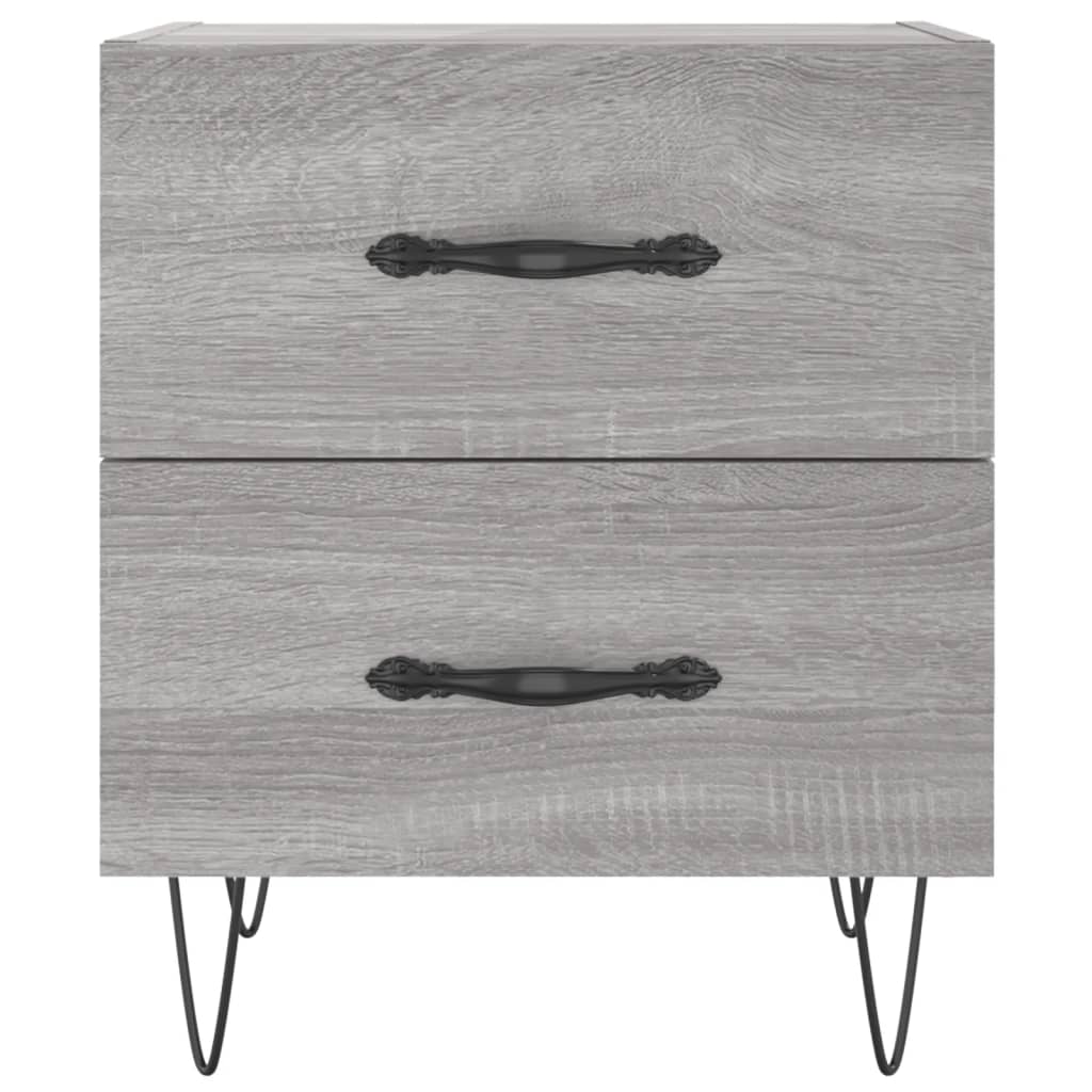 Tables de chevet 2 pcs sonoma gris 40x35x47,5 cm