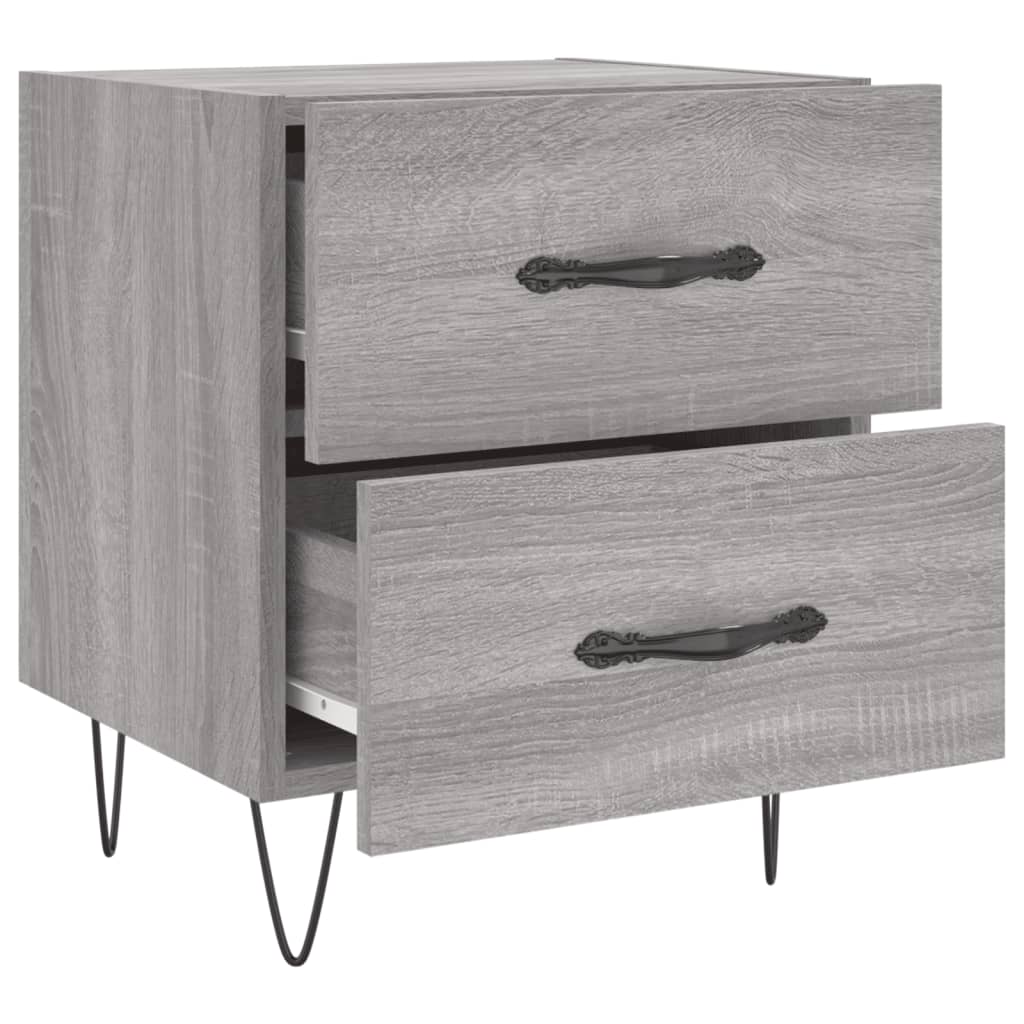 Tables de chevet 2 pcs sonoma gris 40x35x47,5 cm