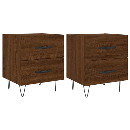 Tables de chevet 2 pcs chêne marron 40x35x47,5 cm