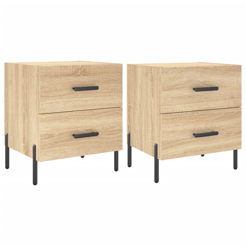 Tables de chevet 2 pcs chêne sonoma 40x35x47,5 cm