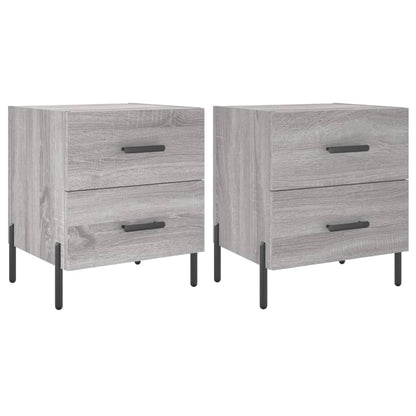 Tables de chevet 2 pcs sonoma gris 40x35x47,5 cm