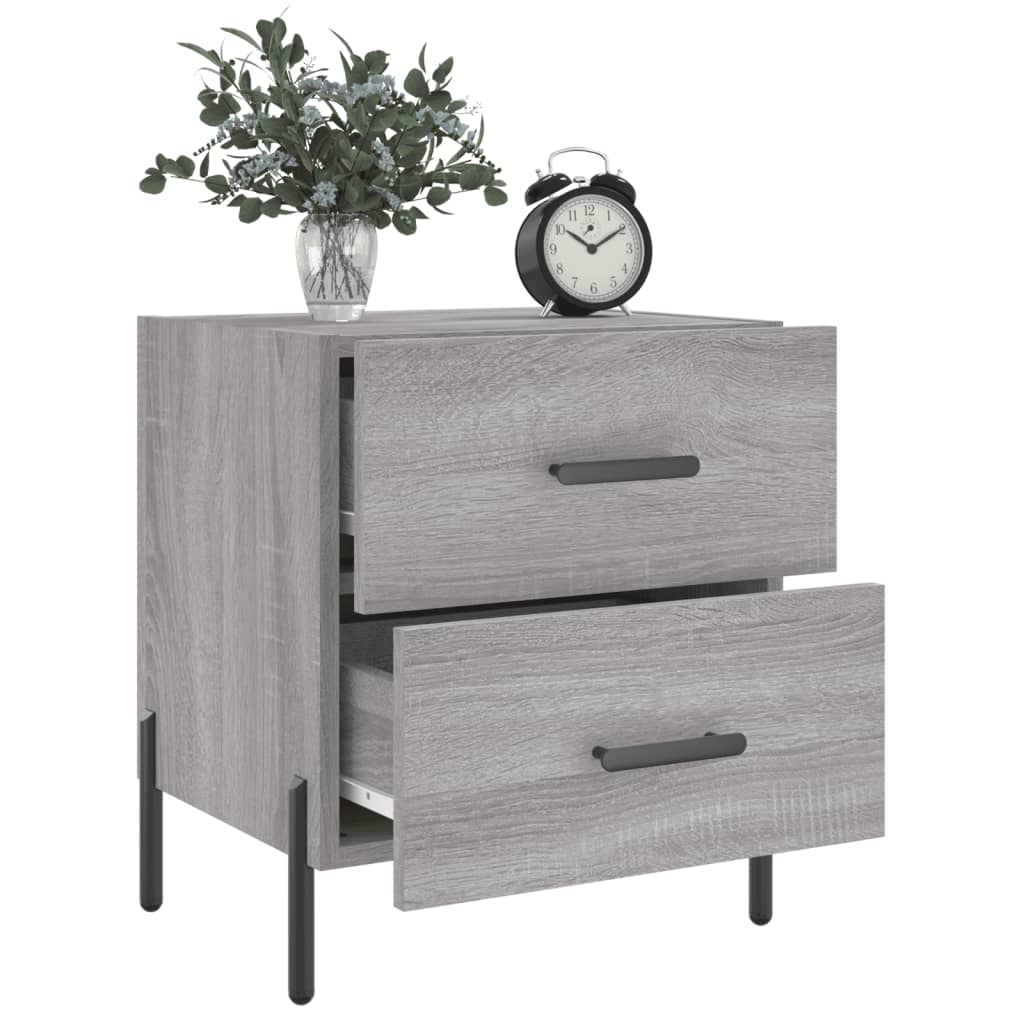 Tables de chevet 2 pcs sonoma gris 40x35x47,5 cm