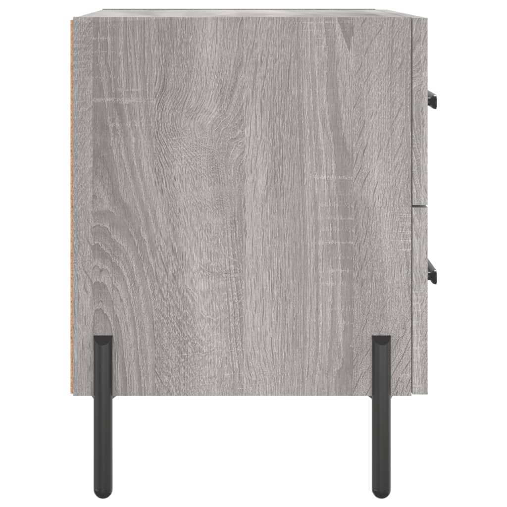 Tables de chevet 2 pcs sonoma gris 40x35x47,5 cm