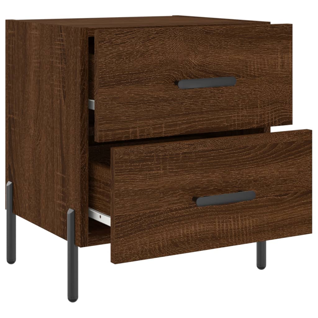 Tables de chevet 2 pcs chêne marron 40x35x47,5 cm