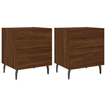 Tables de chevet 2 pcs chêne marron 40x35x47,5 cm