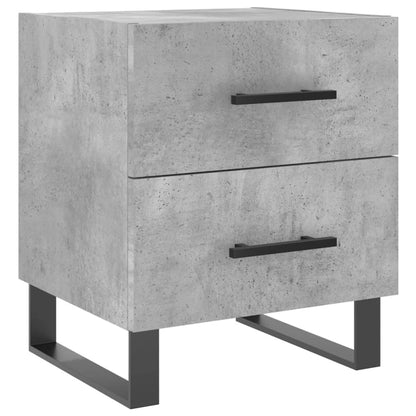 Tables de chevet 2pcs gris béton 40x35x47,5cm bois d’ingénierie