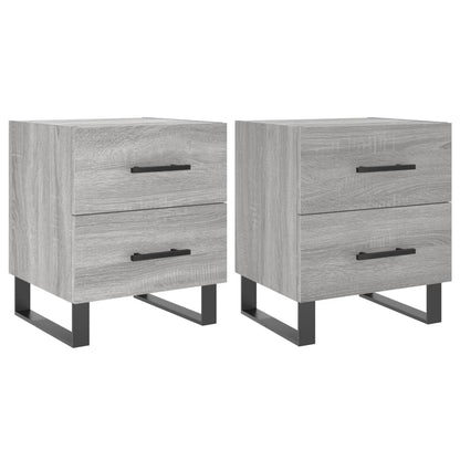 Tables de chevet 2 pcs sonoma gris 40x35x47,5 cm