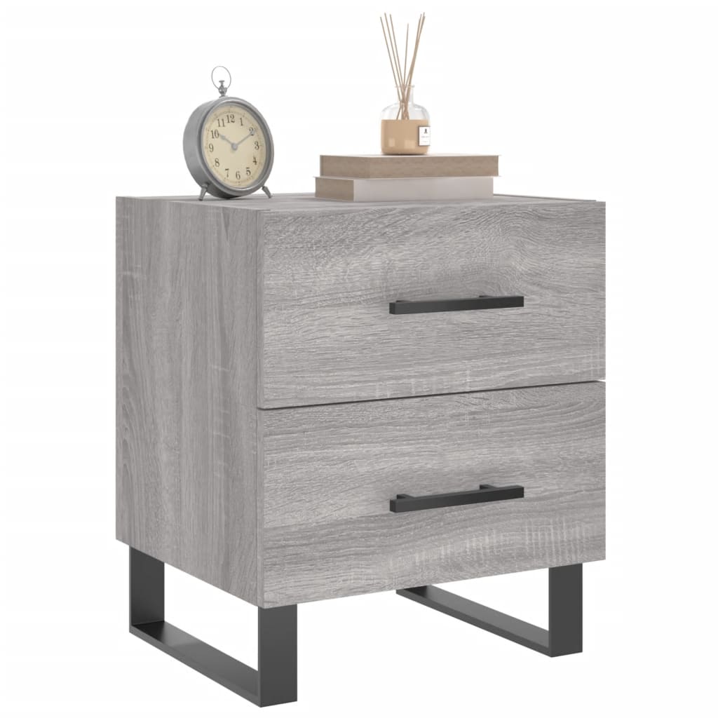 Tables de chevet 2 pcs sonoma gris 40x35x47,5 cm