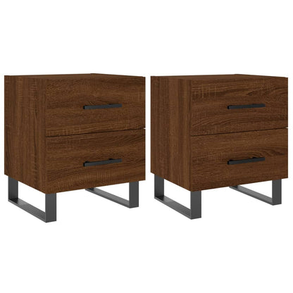 Tables de chevet 2 pcs chêne marron 40x35x47,5 cm