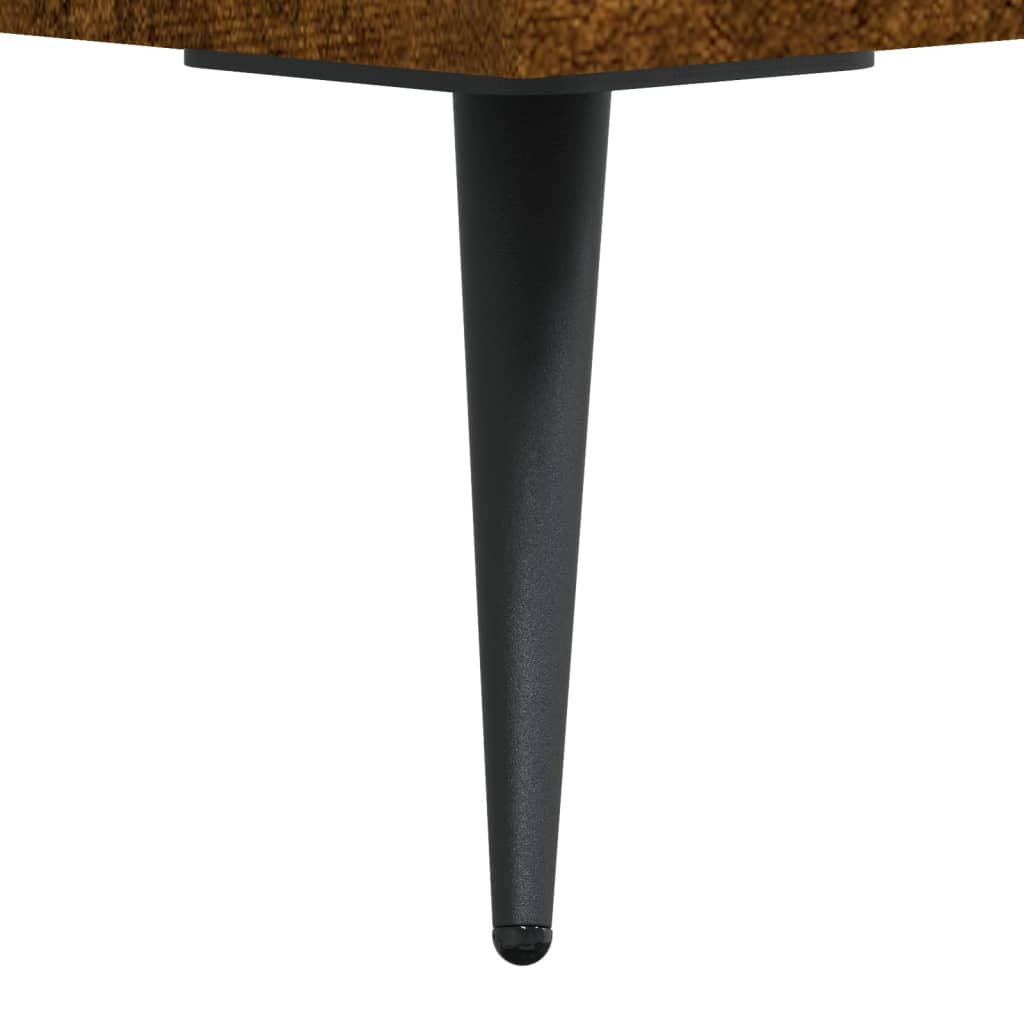 Table de chevet chêne fumé 40x35x47,5 cm bois d’ingénierie