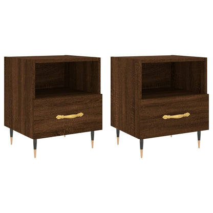 Tables de chevet 2 pcs chêne marron 40x35x47,5 cm