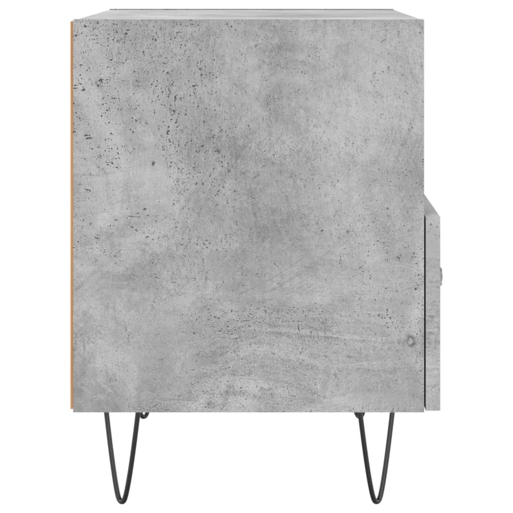 Table de chevet gris béton 40x35x47,5 cm bois d’ingénierie