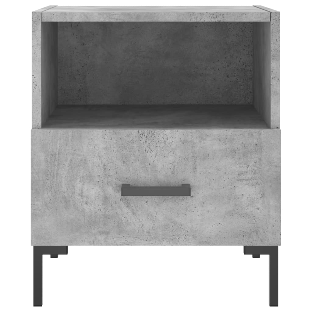 Tables de chevet 2pcs gris béton 40x35x47,5cm bois d’ingénierie