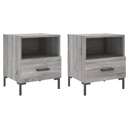 Tables de chevet 2 pcs sonoma gris 40x35x47,5 cm