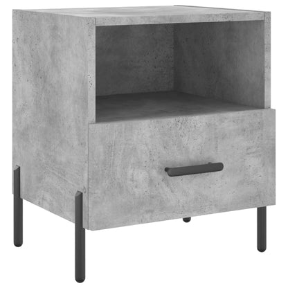 Table de chevet gris béton 40x35x47,5 cm bois d’ingénierie