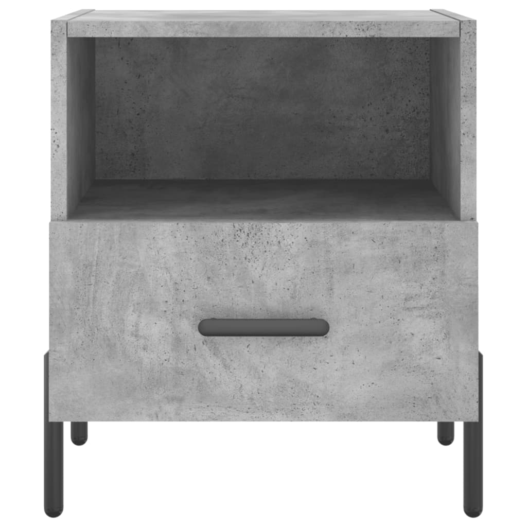 Table de chevet gris béton 40x35x47,5 cm bois d’ingénierie